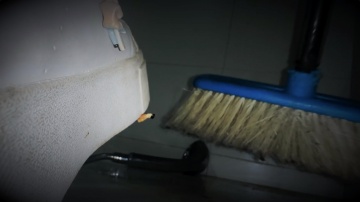 Caught while cleaning